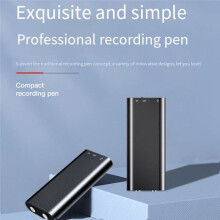 Digital Voice Recorder MP3 Player Professional Voice Activated Audio Recorder 192Kbps WAV Audio Recorder 8GB