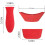 Silicone Hot Handle Holder Set of 3 Red 2
