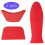 Silicone Hot Handle Holder Set of 3 Red 7