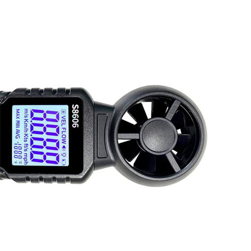 S8606 anemometer wind speed and temperature meter indoor 1