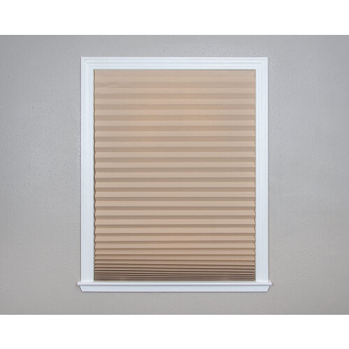 Cordless Pleated Blinds Light Filtering Brown 90x150cm 1