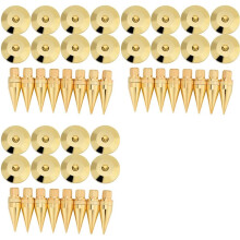 24 Pairs Copper Speaker Spike Isolation Stand with Base Pad Feet Mat for Speaker, Amplifier, DVD Player, Recorder