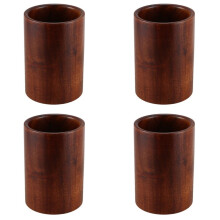 4X Porte-Ustensiles, Porte-Ustensiles de Cuisine en Bois pour Cuillères, Spatules, Bureau de Table à Manger de Comptoir, 3,4 X 3,4 X 5 Pouces