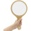 Handheld Round Salon Mirror with Wooden Handle 2