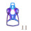 Bicycle Water Bottle Cage Blue Purple Thickened Base 1