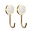 Solid Brass Wall Hook Hole-Free Shining Gold White 1
