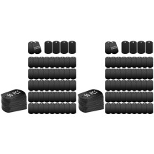 100 Pcs Metal Stamping Blanks - Black Anodized Aluminum Dog Tags, Engravable Blanks for DIY Jewelry, Pet ID Tags