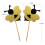 Bee-shaped cake toppers glitter star 12 pcs 8
