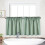 Kitchen Cafe Curtains Waffle Texture Light Filtering Sage 2 2