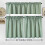 Kitchen Cafe Curtains Waffle Texture Light Filtering Sage 2 3