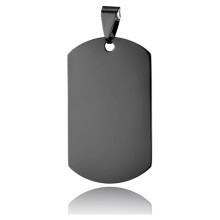 Men's Military Dog Tag Pendant Blank Rectangle