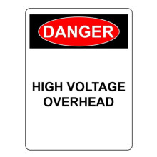 Vintage aluminum danger sign high voltage 16 x 12 inches