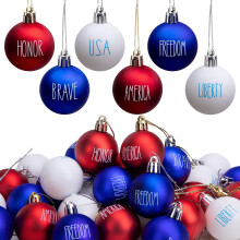 Husfou Patriotic Tree Ornaments 12 pcs