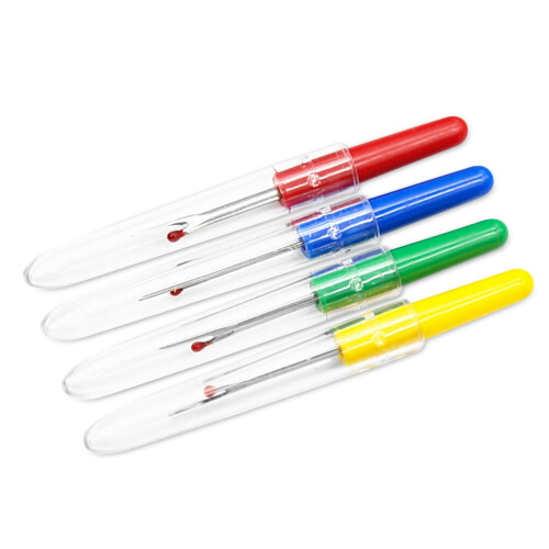 Seam Ripper Set Steel Plastic Handle 4 Pieces