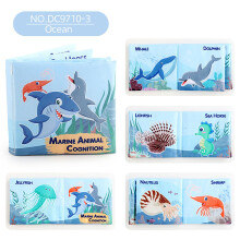 FAJHHA Kids Animal Cloth Book Soft Hand Puppet Educational