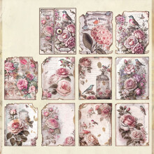 Vintage Scrapbooking Paper Pack 30 Sheets Pink Rose