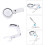 Handheld Magnifying Glass with Light 5X 8 LED 5