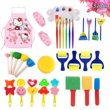 Kids Sponge Painting Brushes Set with Assorted Patterns 32
