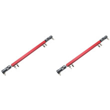 2X Double Kick Drum Pedal Drive Shaft Steel Bass Drum Pedal Linkage Connector Arm ,Red