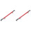 2X Pedal de Bombo Doble, Eje de Transmisión, Pedal de Bombo de Acero, Brazo Conector, Rojo 2