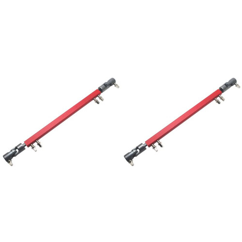 2X Pedal de Bombo Doble, Eje de Transmisión, Pedal de Bombo de Acero, Brazo Conector, Rojo 1