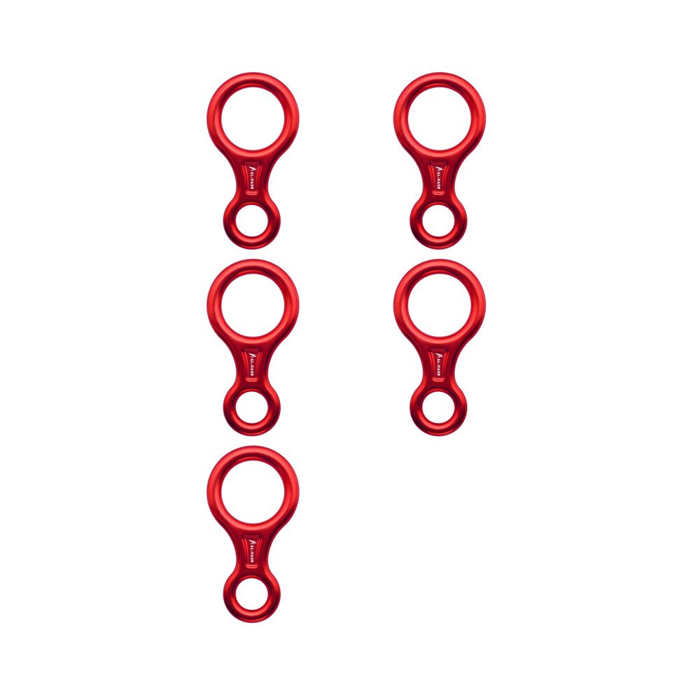 5X 35Kn Rock Climbing Carabiner Figure 8Rappelling Rope Descender Aluminum Figure Belay Device Abseiling Downhill 6032015669259