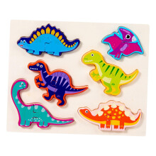 Wooden Dinosaur Puzzle Montessori Toy for Ages 2-5