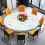 Round vinyl tablecloth with red heart pattern flannel 2