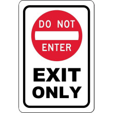 Aluminum Exit Only Metal Sign 8 x 12 Inch