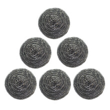 Cleaning Brush Ball Stainless Steel Scrub Pad 6 Pcs