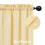 Kitchen Tier Curtains Waffle Texture Light Filtering Yellow 3