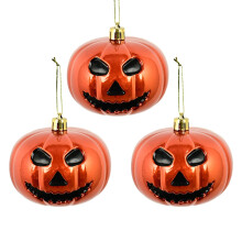 Halloween pumpkin swirl decorations orange black 3 pcs