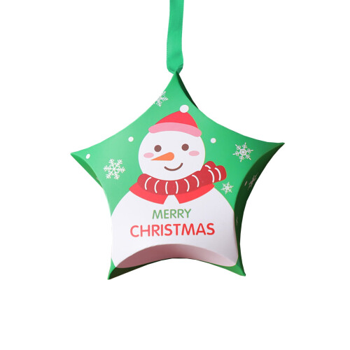 Christmas candy packaging box star design 1 piece