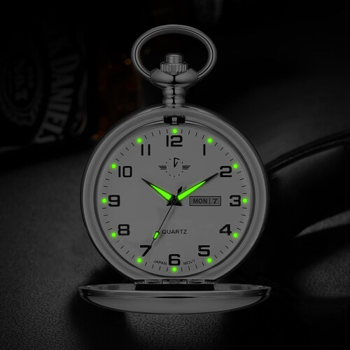 BOSHIYA quartz pocket watch for men with chain 1