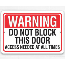 Aluminum Warning Sign Emergency Exit Access 8x12 Inch