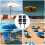 Harupink plastic patio umbrella base 3.53 gal 7