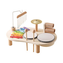 Wooden Kids Drum Set Montessori Musical Toy for Toddlers
