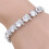 Women's Leaf Charm Bracelet Adjustable Blue Rhinestone White 2