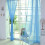 Sheer Voile Curtains Light Blue 79 in 2 Panels 1