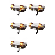 5X Car Key Holder Decor Wall-Mounted Key Hook Headlight Key Hook for Car Enthusiasts' Gifts White