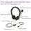 Gaming Headset USB Wired Stereo with Mic for PC PS4 8