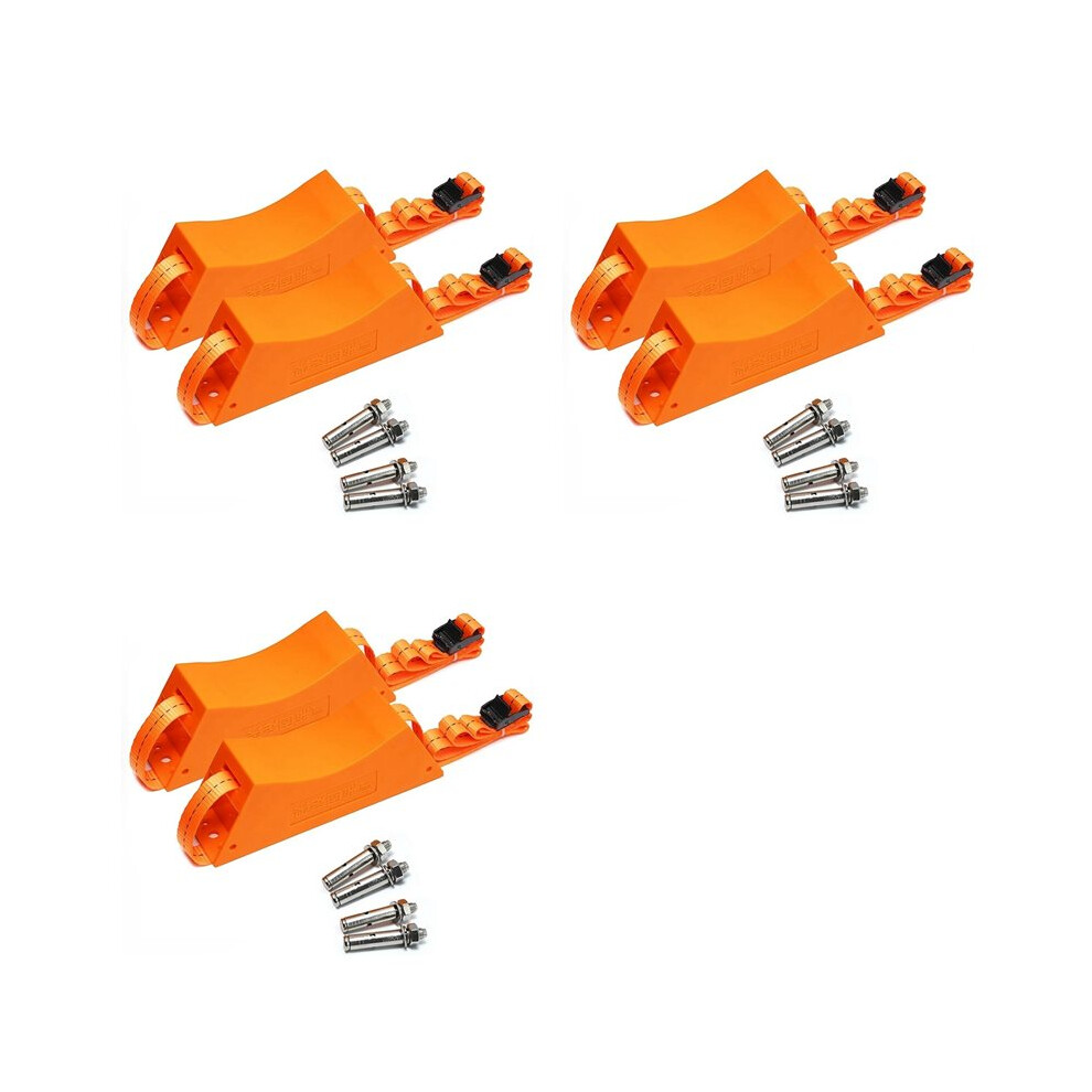 6Pcs Propane Tank Holder Cylinder Wall Mounted Bracket Gas Cylinder Bracket Durable Abs Gas Cylinder With Screws Orange 6031934749851