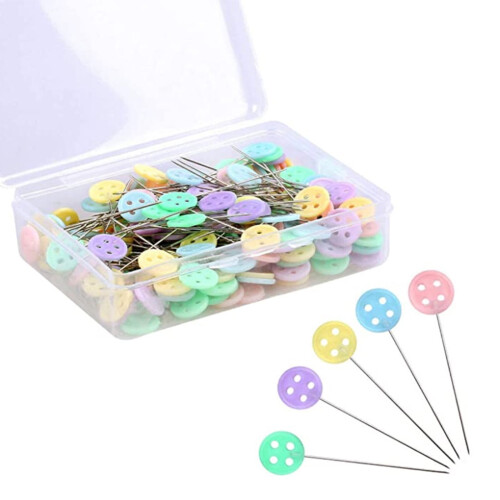 Long Straight Sewing Pins Set 100 Pieces