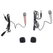 Podcast Microphone for Cell Phone 2 pcs Alloy Wired