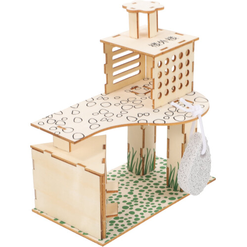 Hamster Hideout Climbing Frame Wooden Villa for Small Pets