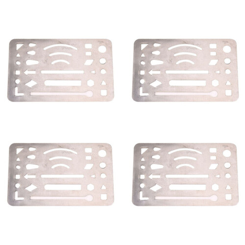 Stainless Steel Erasing Shield 27 Patterns 4 Pack
