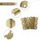 Brass piano cover hinges golden 2 pcs 6