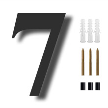 HONGDI modern floating house numbers black 8 inch