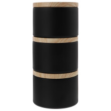 Qnmwood black candle holders set of 3 empty jars