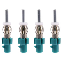 4X Adaptador de Antena Estéreo para Carro FM AM Conector de Rádio - Fakra para Conversor de Plugue de Antena DIN para Receptor de Carro